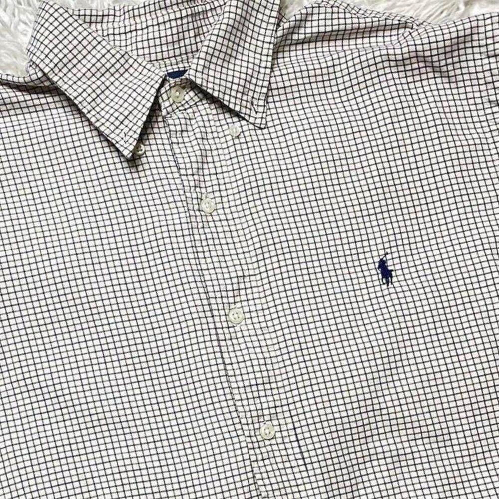 Polo Ralph Lauren Button Down Shirt  Classic Fit White Gingham Size XL